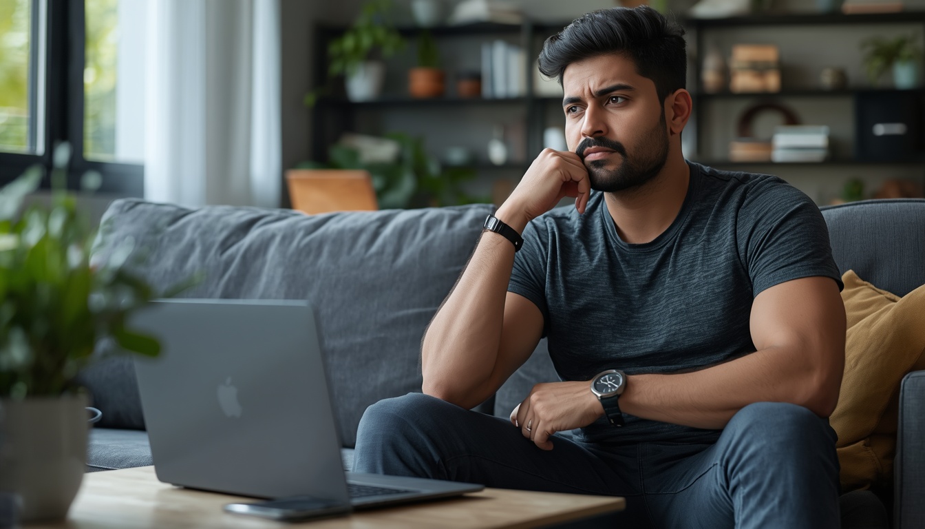 Tired person struggling to find time for fitness in a busy daily routine