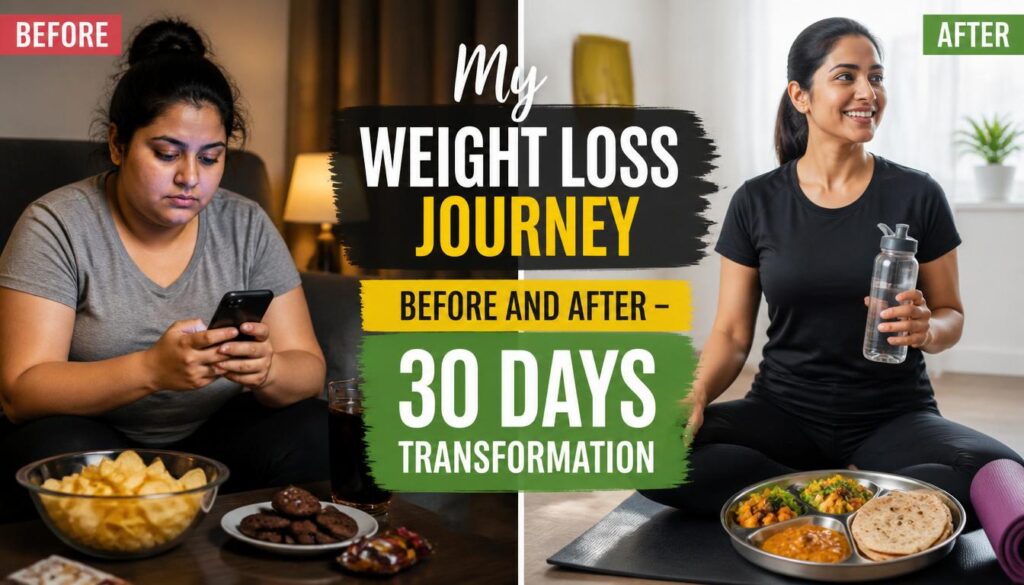 My Weight Loss Journey Before and After: 30 Days Transformation