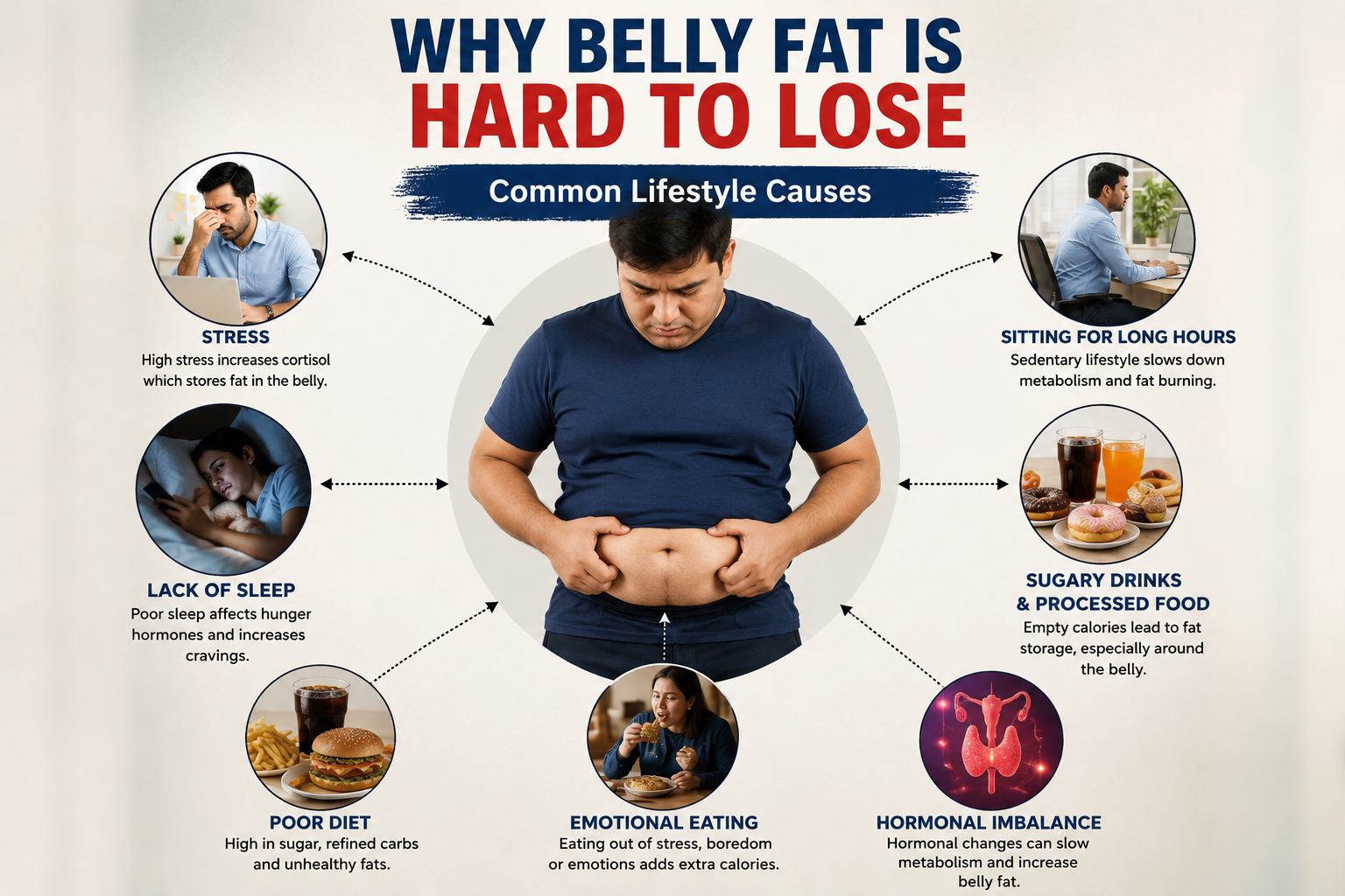 Common lifestyle reasons why belly fat is hard to lose naturally