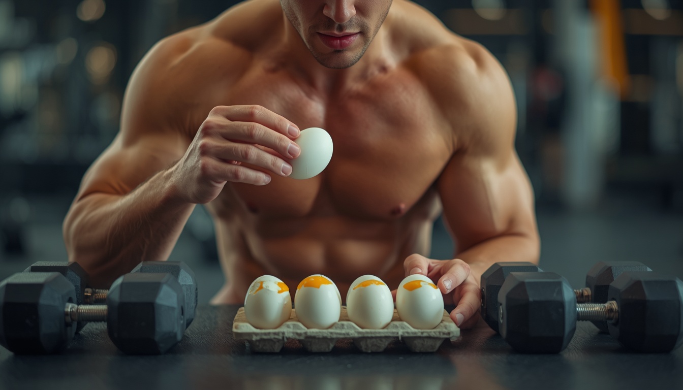 Four eggs for muscle building