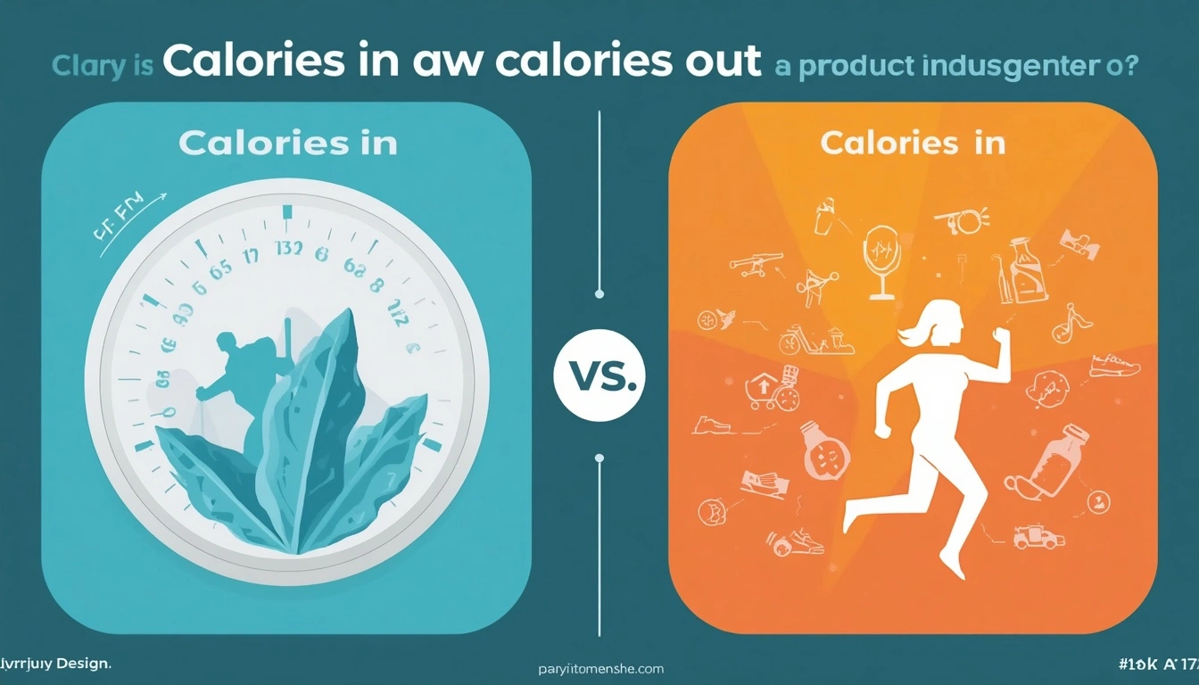 Simple calorie deficit concept showing calories consumed versus calories burned