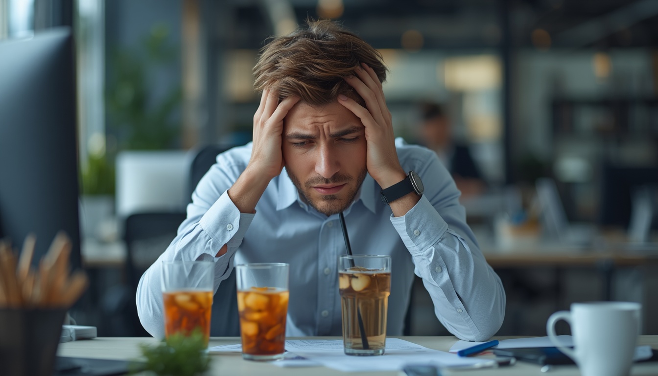 Person experiencing low energy after eating sugary and processed foods