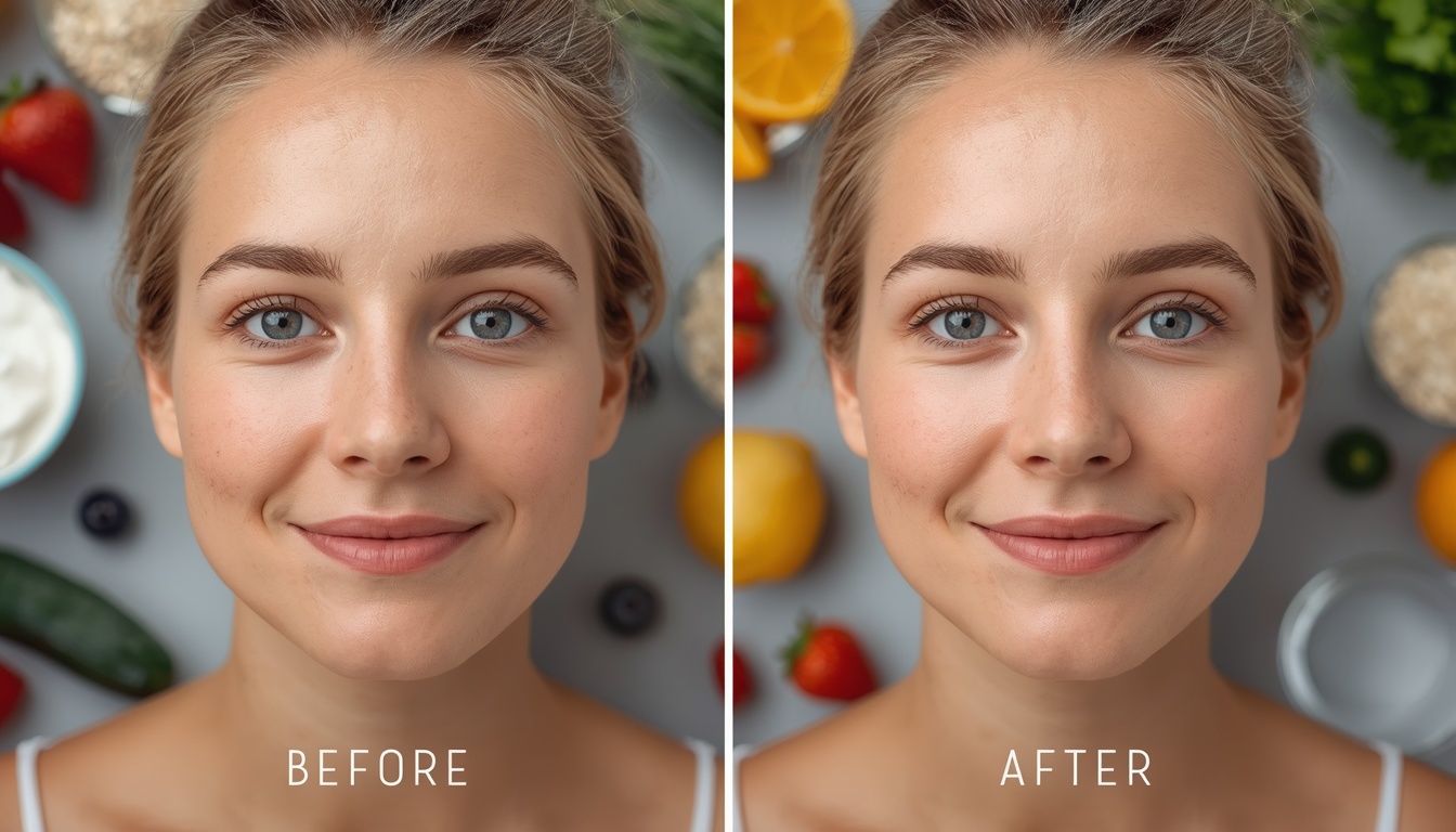 Skin Before and After a Gut Health Diet