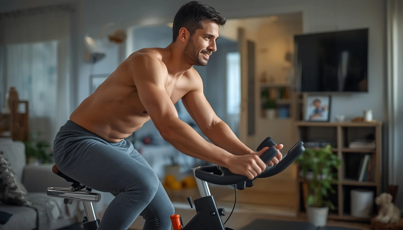 Stationary exercise bike workout for weight loss and fitness