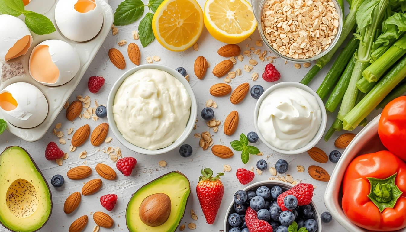 Protein fiber healthy fats vitamins and minerals in healthy snacks