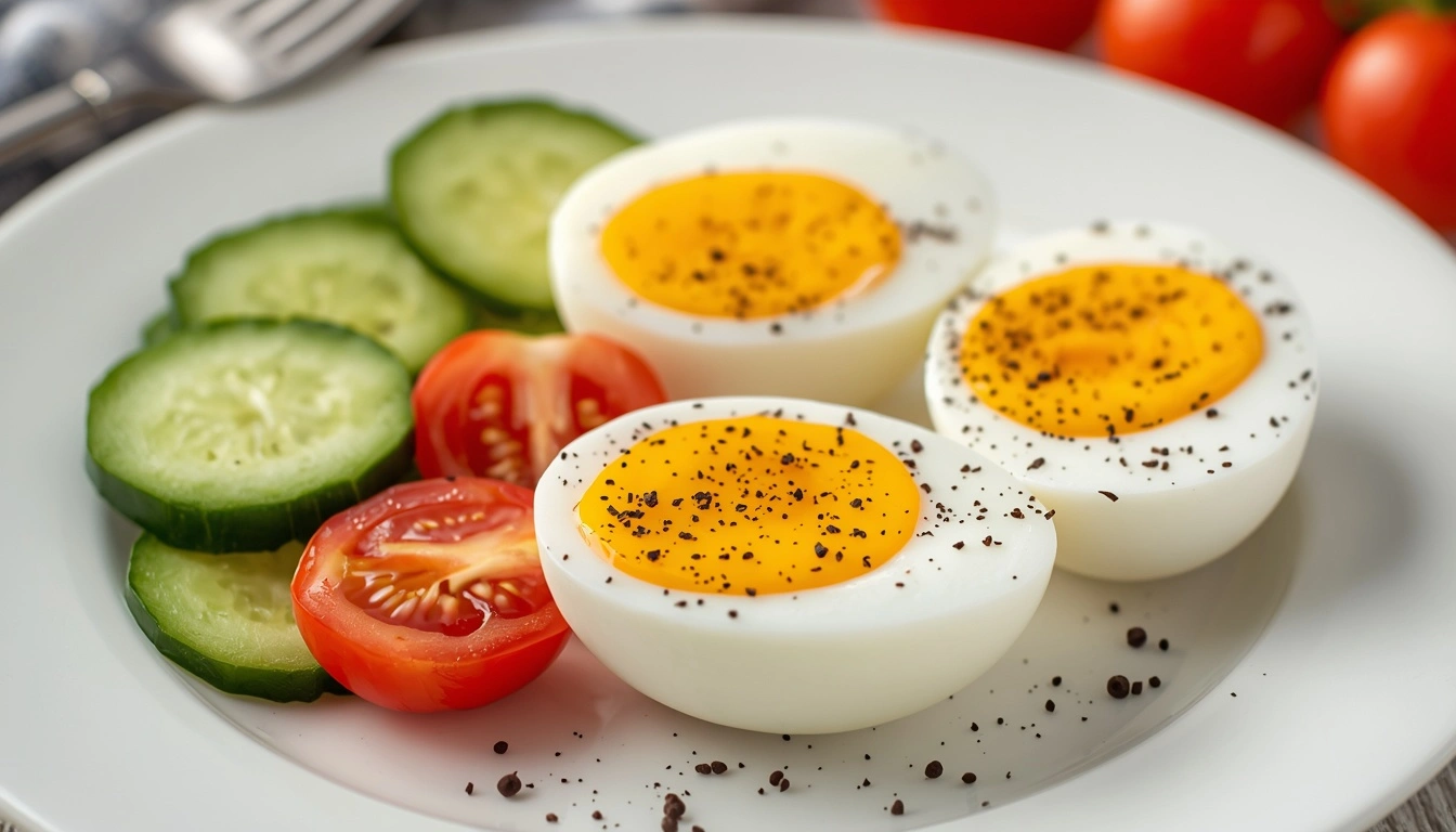 Boiled eggs protein breakfast for healthy weight loss