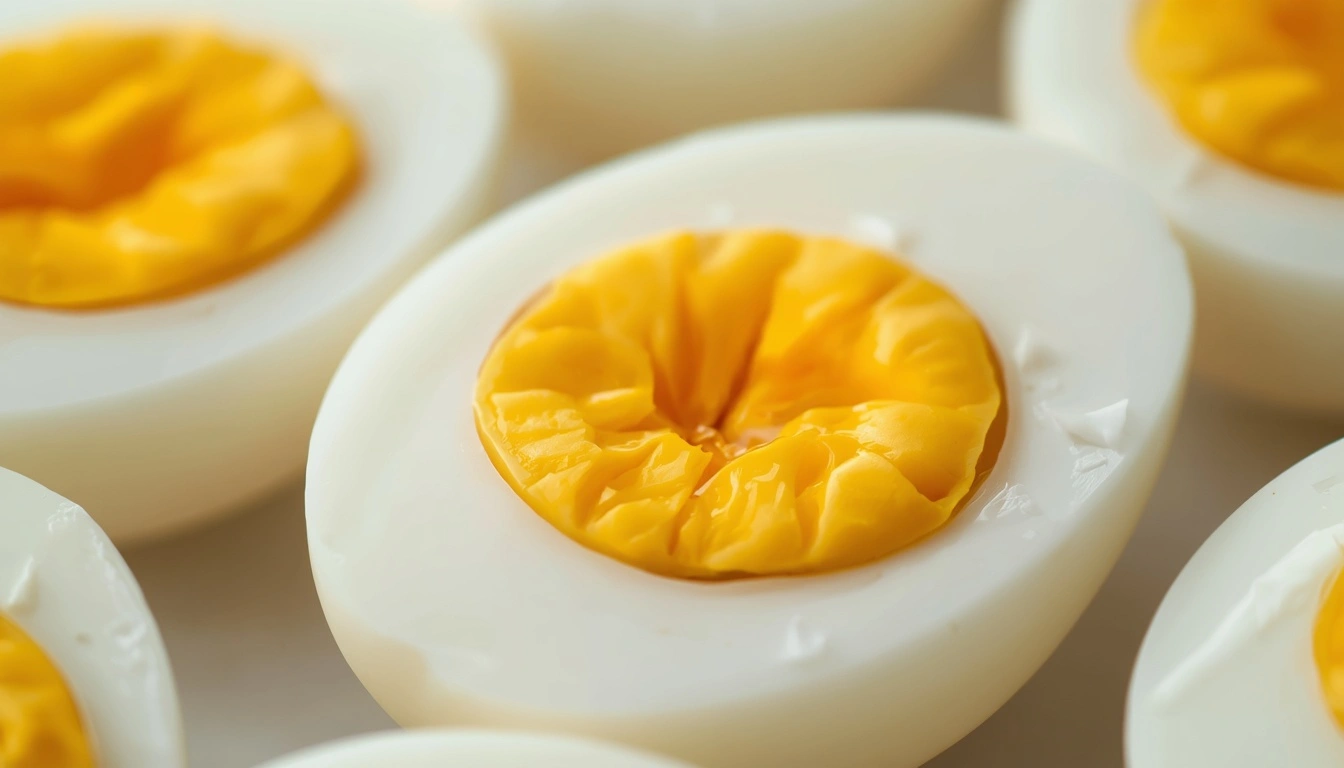 Egg white and yolk showing protein content comparison
