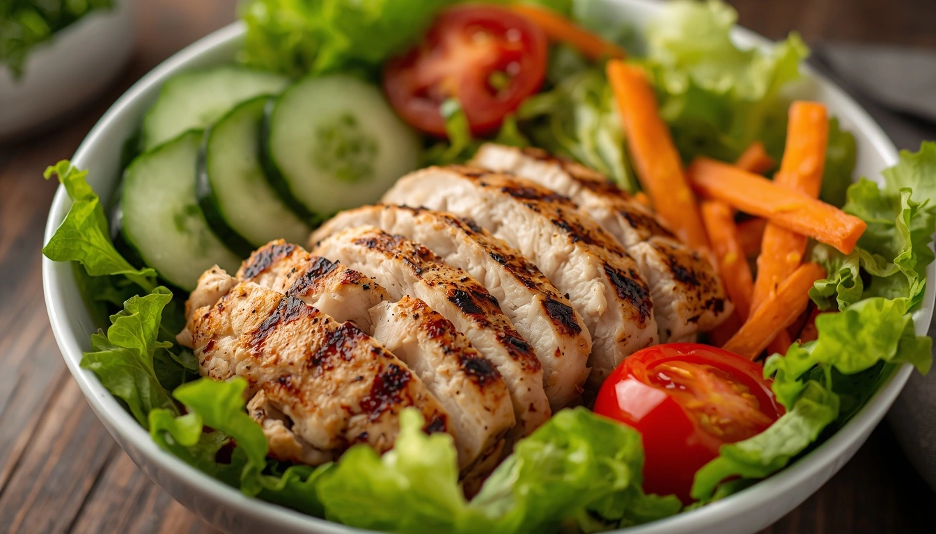 Grilled chicken salad high protein recipe