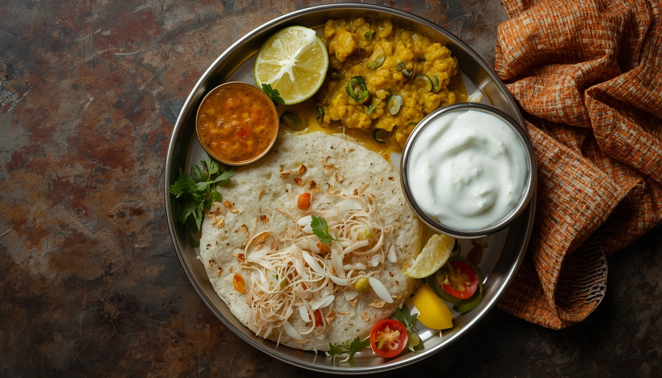 Healthy Indian breakfast foods like poha and moong dal chilla for weight loss
