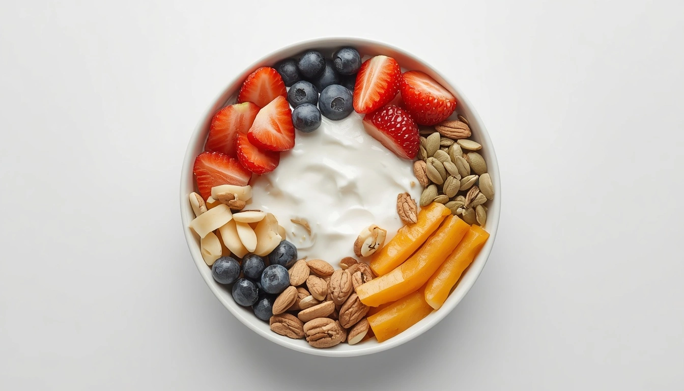 Healthy snack bowl with nutritious foods for weight loss