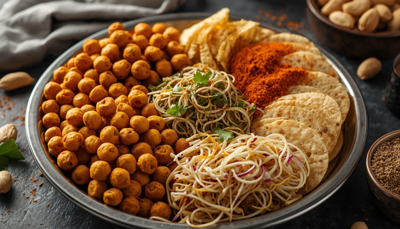 Indian healthy snacks like roasted chana makhana and sprouts for weight loss