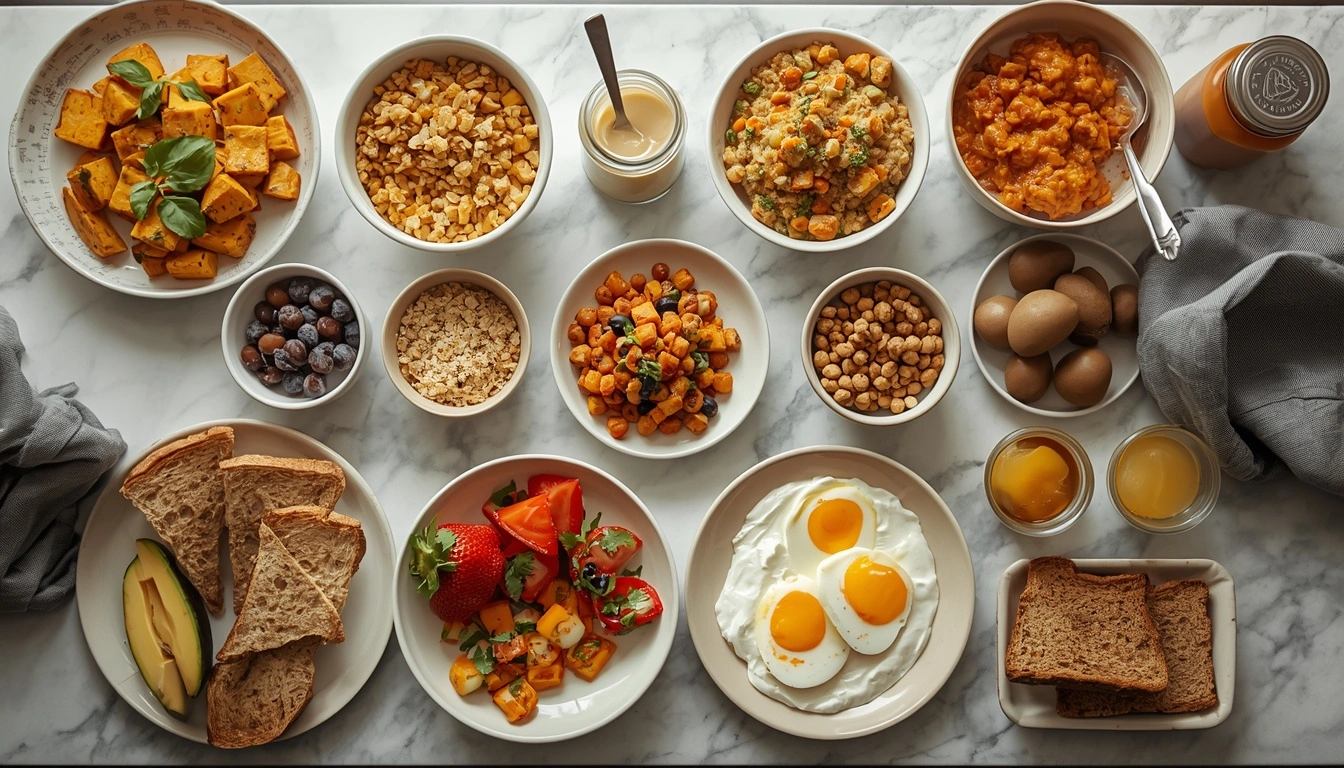 20 high-protein breakfast ideas including eggs, paneer, yogurt, oats, and chilla