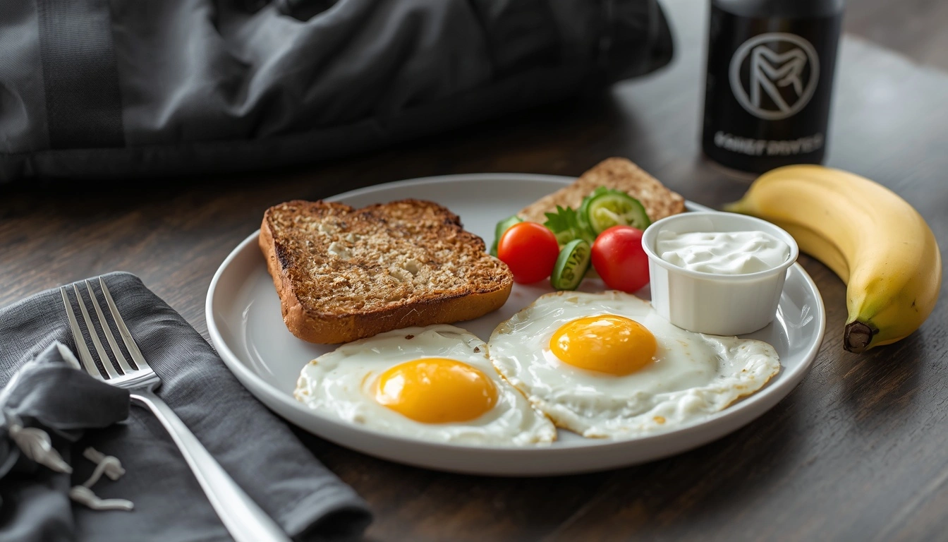 Three eggs served as part of a high-protein post-workout meal