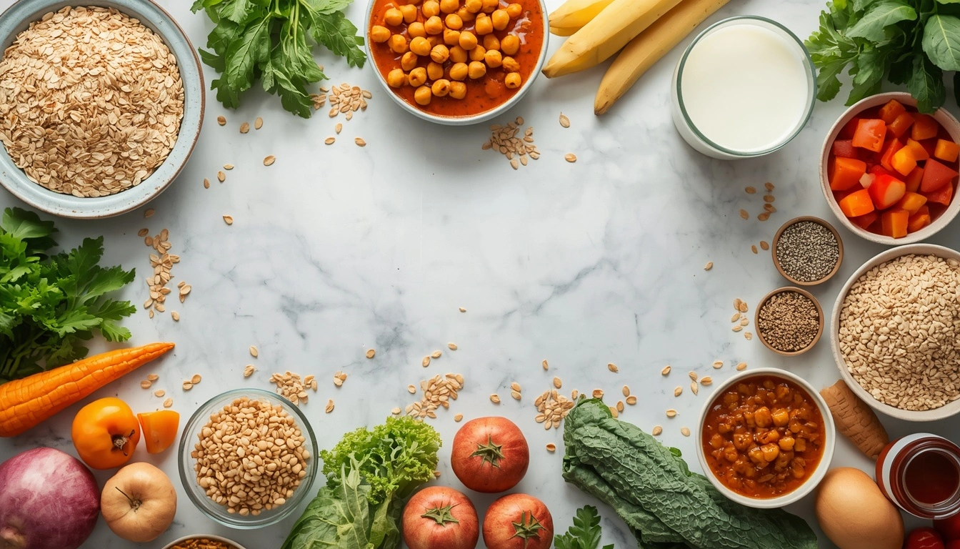 Gut-friendly foods rich in fiber and probiotics