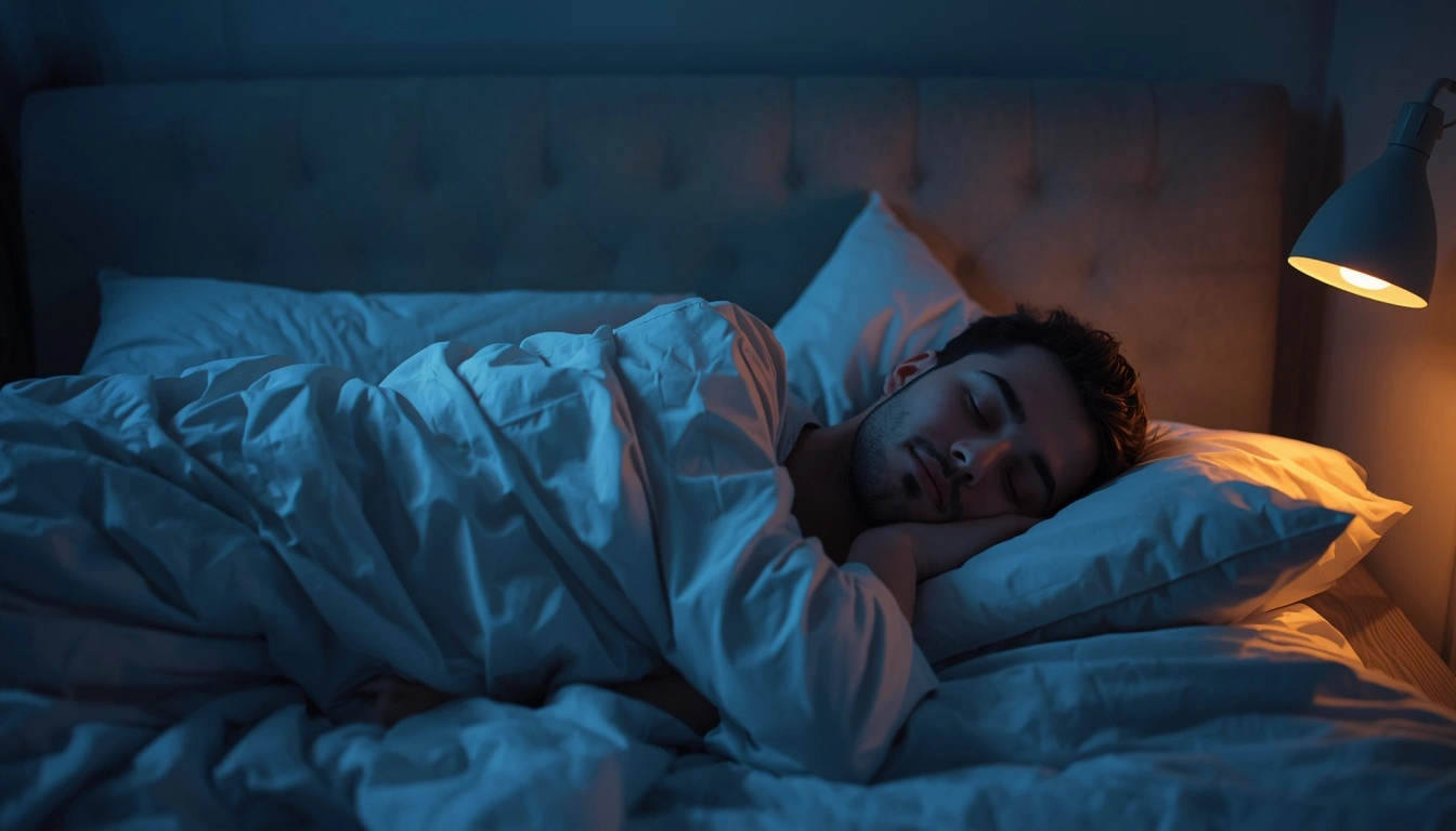 Adult sleeping peacefully as part of a healthy weight loss routine
